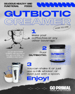 Gutbiotic Creamer - Pre and ProBiotic · Gut · Immunity · Mind